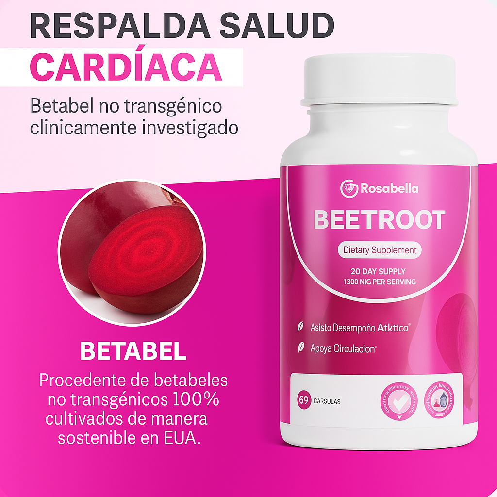 Beetroot Rosabella™| Cápsulas 1300 mg