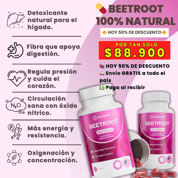Beetroot Rosabella™| Cápsulas 1300 mg