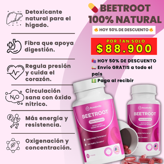Beetroot Rosabella™| Cápsulas  1300 mg